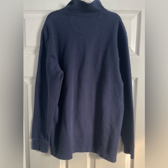 Chaps Men's Dark Blue Zip-Up Sweater - Picture 3 of 7